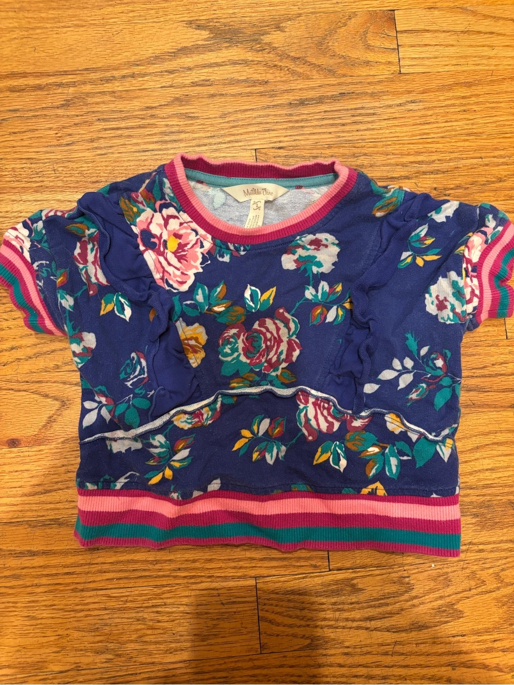 Matilda Jane Floral Ruffle Short Sleeve Top